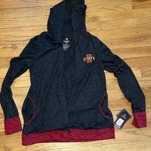 ISU Iowa State Hooded Open Cardigan